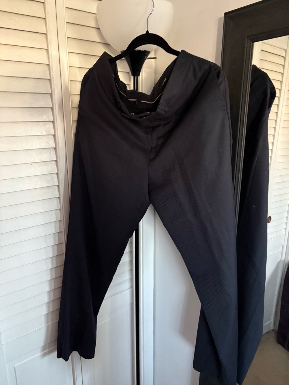 Alfani Black Pinstripe Dress Pants